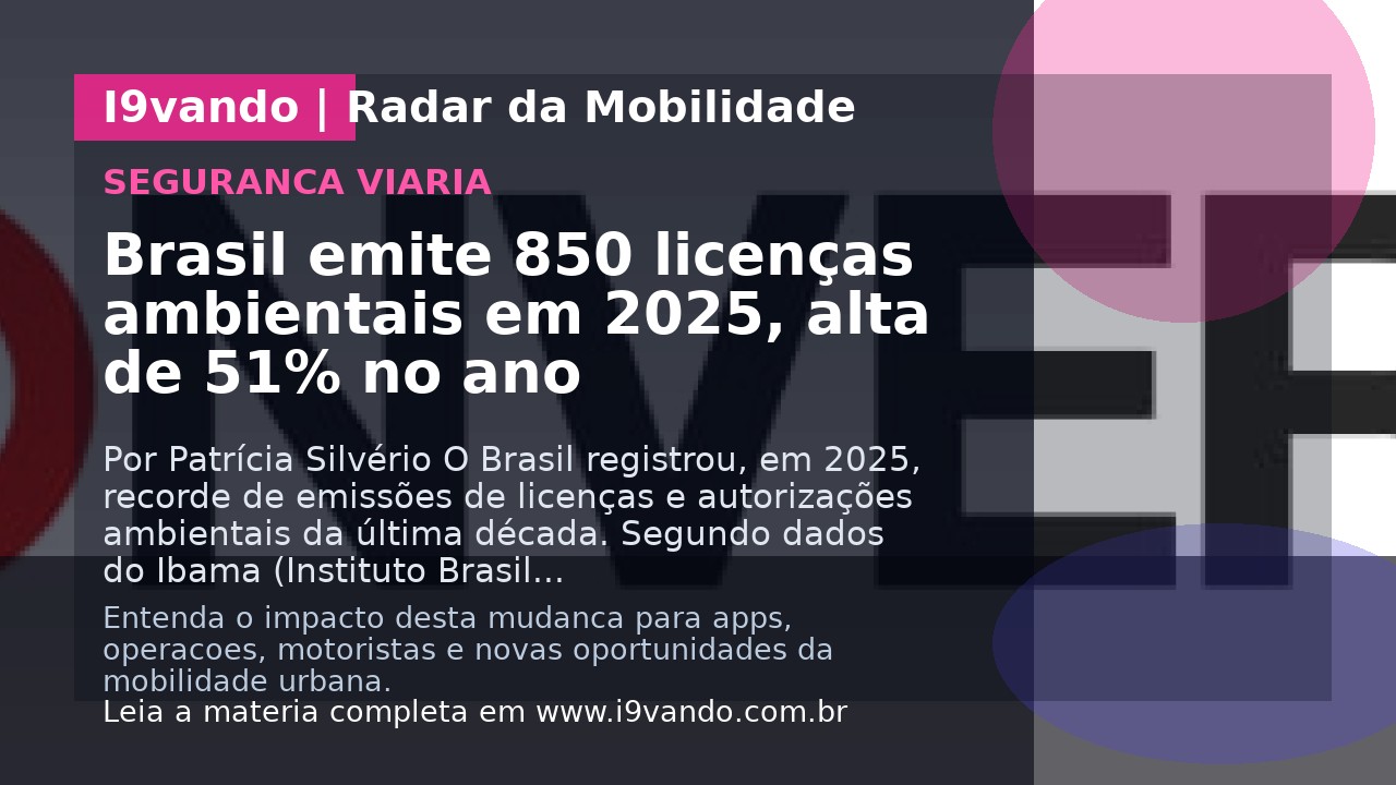 Brasil emite 850 licenças ambientais em 2025, alta de 51% no ano