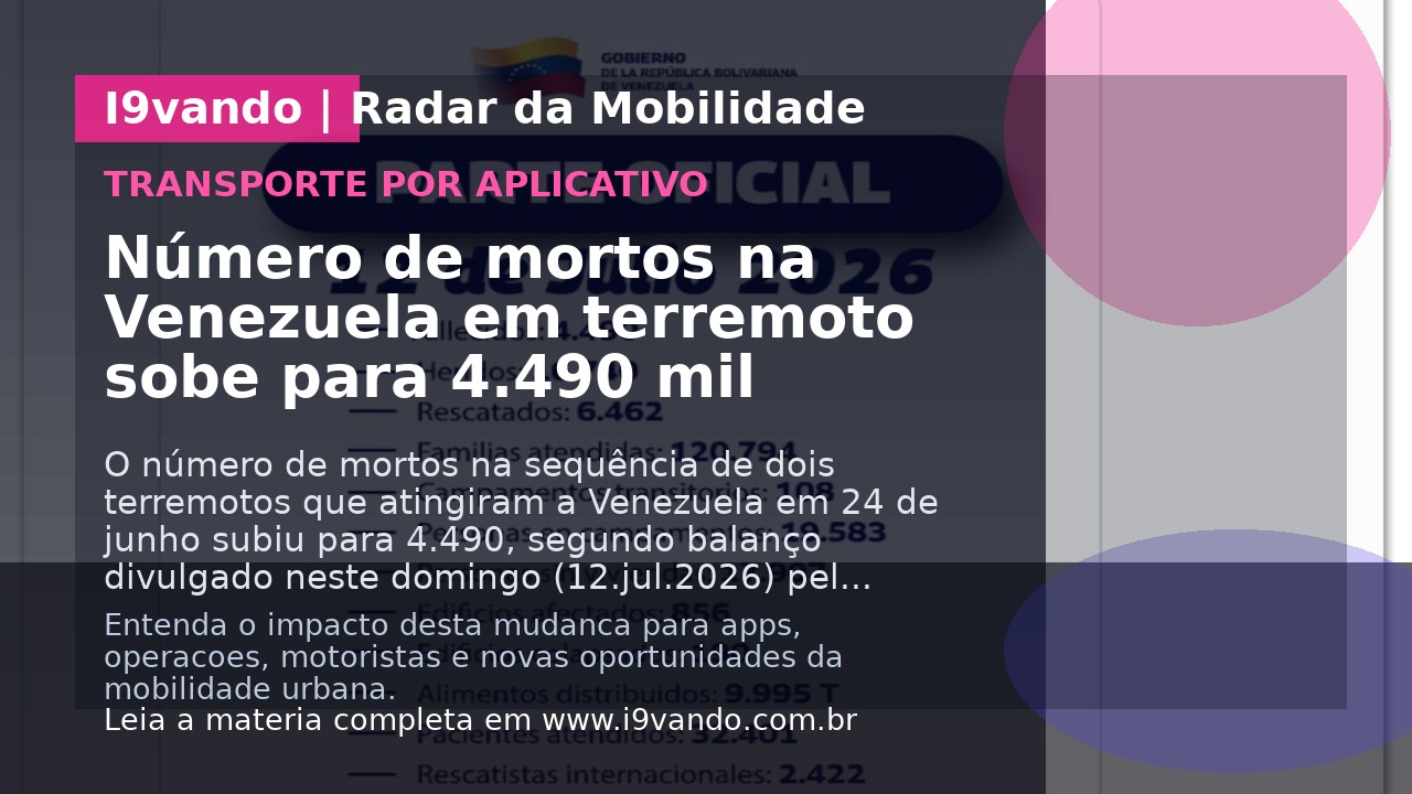 Número de mortos na Venezuela em terremoto sobe para 4.490 mil