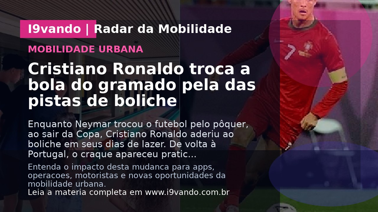 Cristiano Ronaldo troca a bola do gramado pela das pistas de boliche