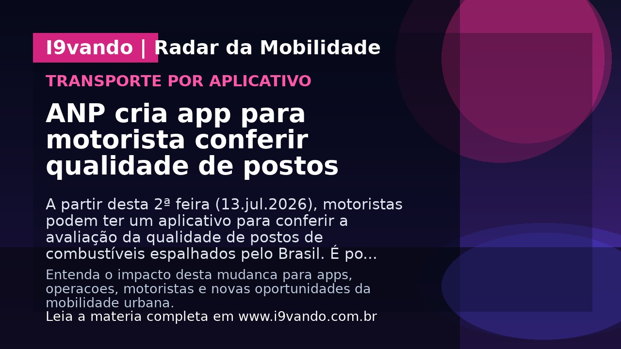 ANP cria app para motorista conferir qualidade de postos