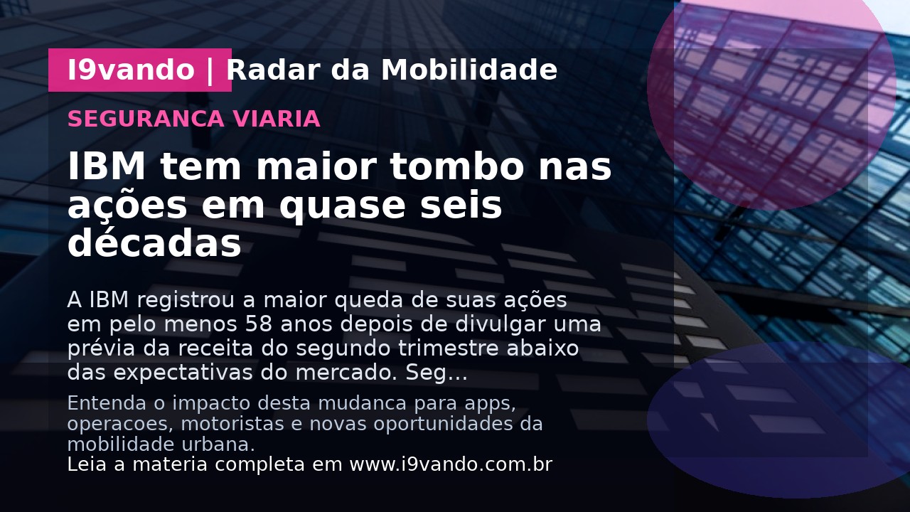 IBM tem maior tombo nas ações em quase seis décadas