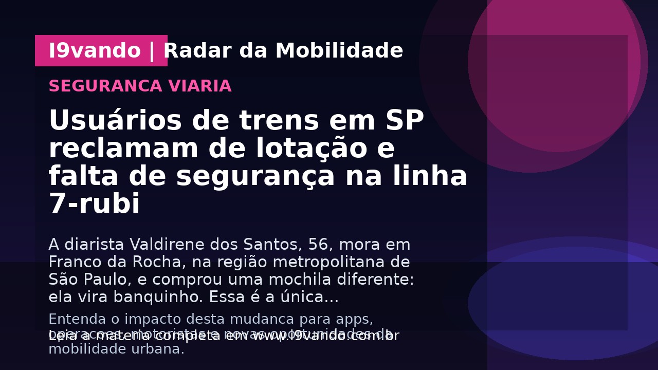 Usuários de trens em SP reclamam de lotação e falta de segurança na linha 7-rubi