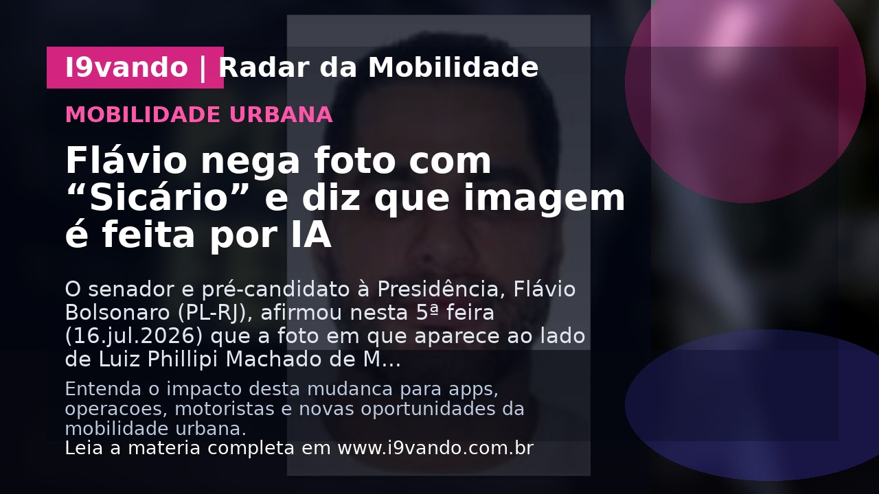 Flávio nega foto com “Sicário” e diz que imagem é feita por IA