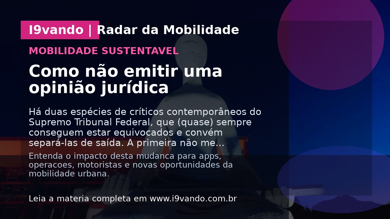 Como não emitir uma opinião jurídica