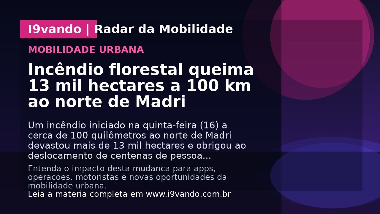 Incêndio florestal queima 13 mil hectares a 100 km ao norte de Madri