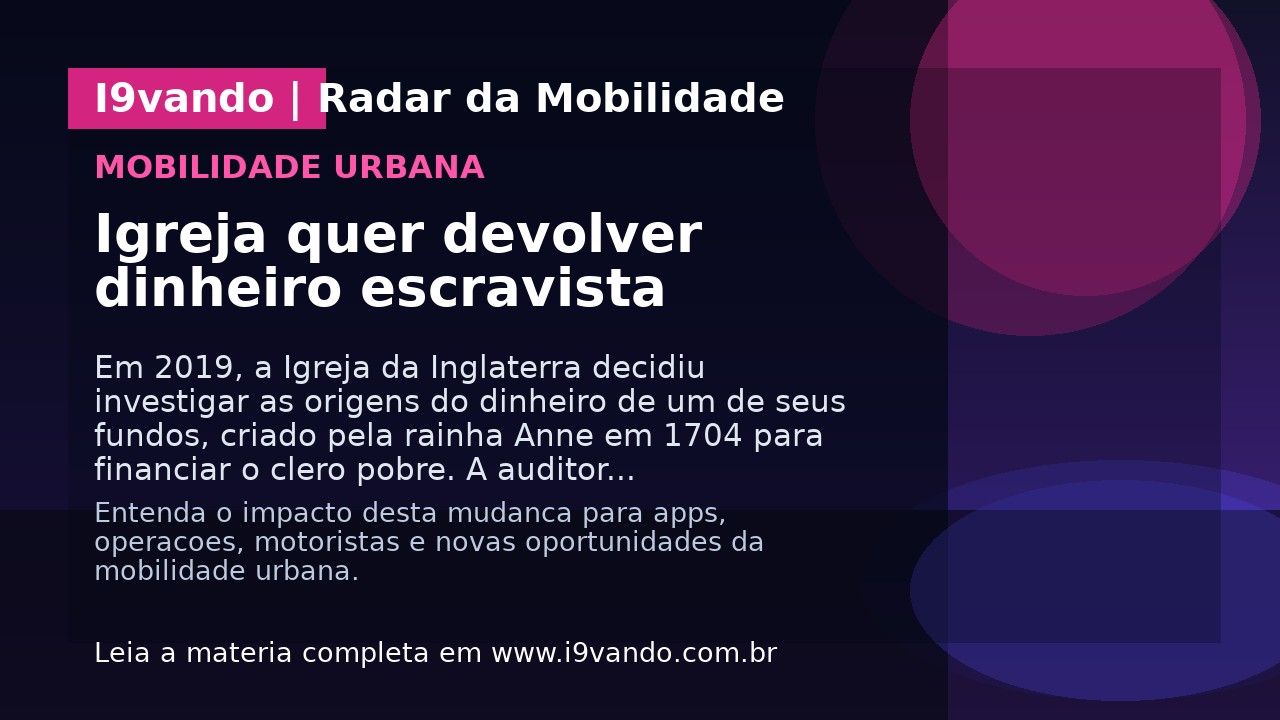 Igreja quer devolver dinheiro escravista
