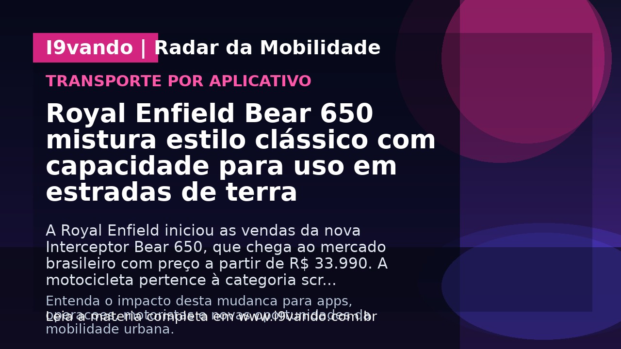 Royal Enfield Bear 650 mistura estilo clássico com capacidade para uso em estradas de terra