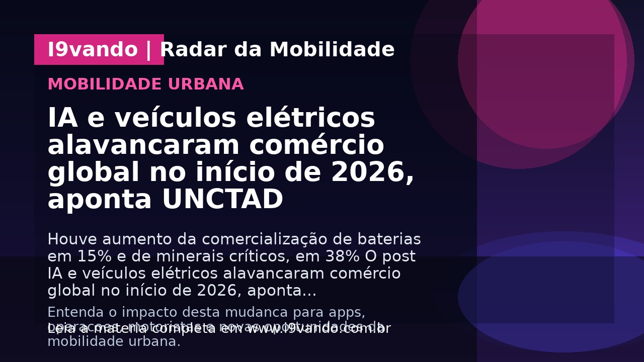 IA e veículos elétricos alavancaram comércio global no início de 2026, aponta UNCTAD