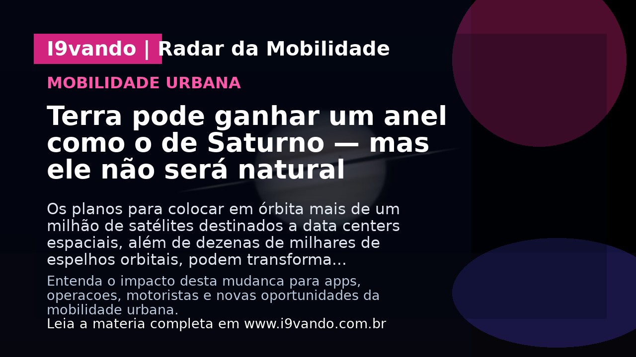 Terra pode ganhar um anel como o de Saturno — mas ele não será natural