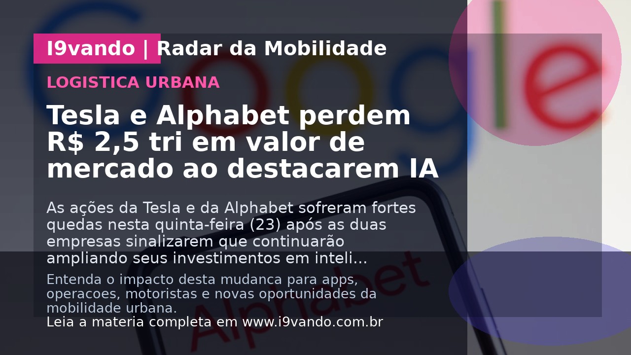 Tesla e Alphabet perdem R$ 2,5 tri em valor de mercado ao destacarem IA