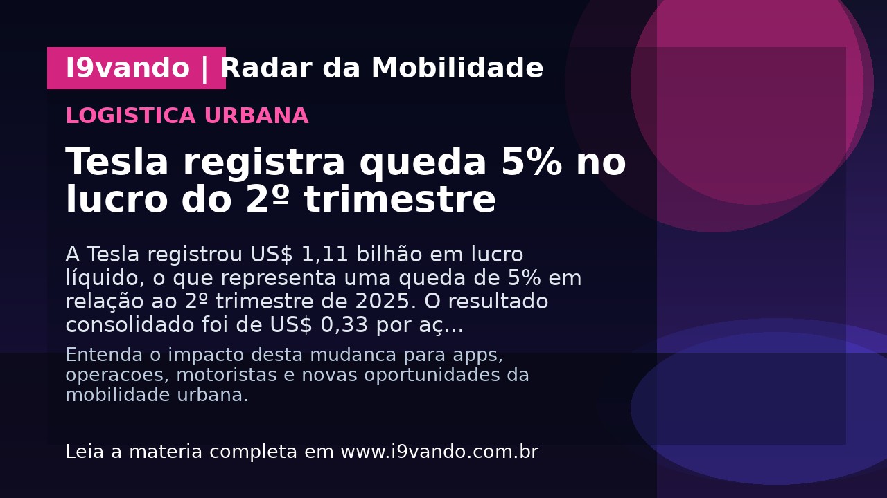 Tesla registra queda 5% no lucro do 2º trimestre