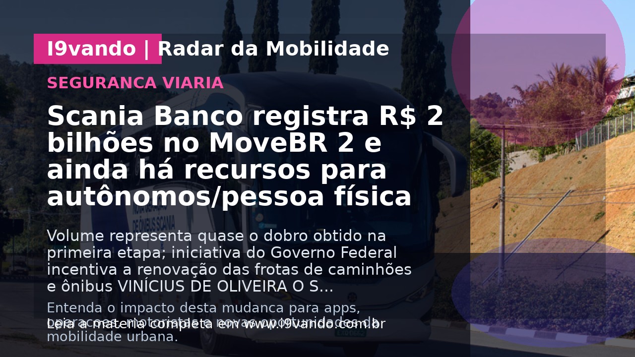 Scania Banco registra R$ 2 bilhões no MoveBR 2 e ainda há recursos para autônomos/pessoa física