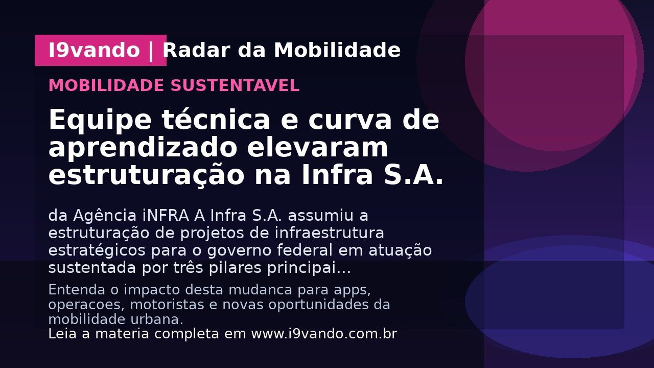 Equipe técnica e curva de aprendizado elevaram estruturação na Infra S.A.