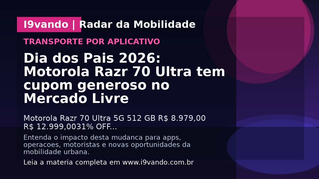 Dia dos Pais 2026: Motorola Razr 70 Ultra tem cupom generoso no Mercado Livre