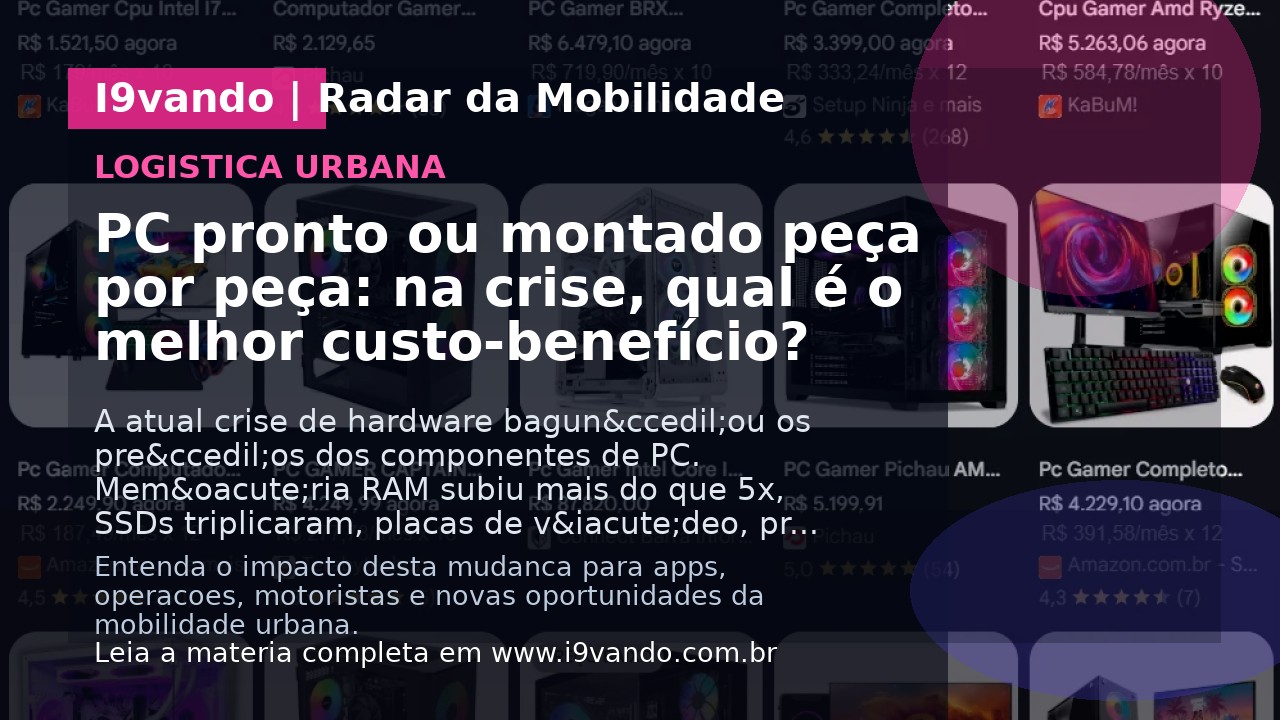 PC pronto ou montado peça por peça: na crise, qual é o melhor custo-benefício?