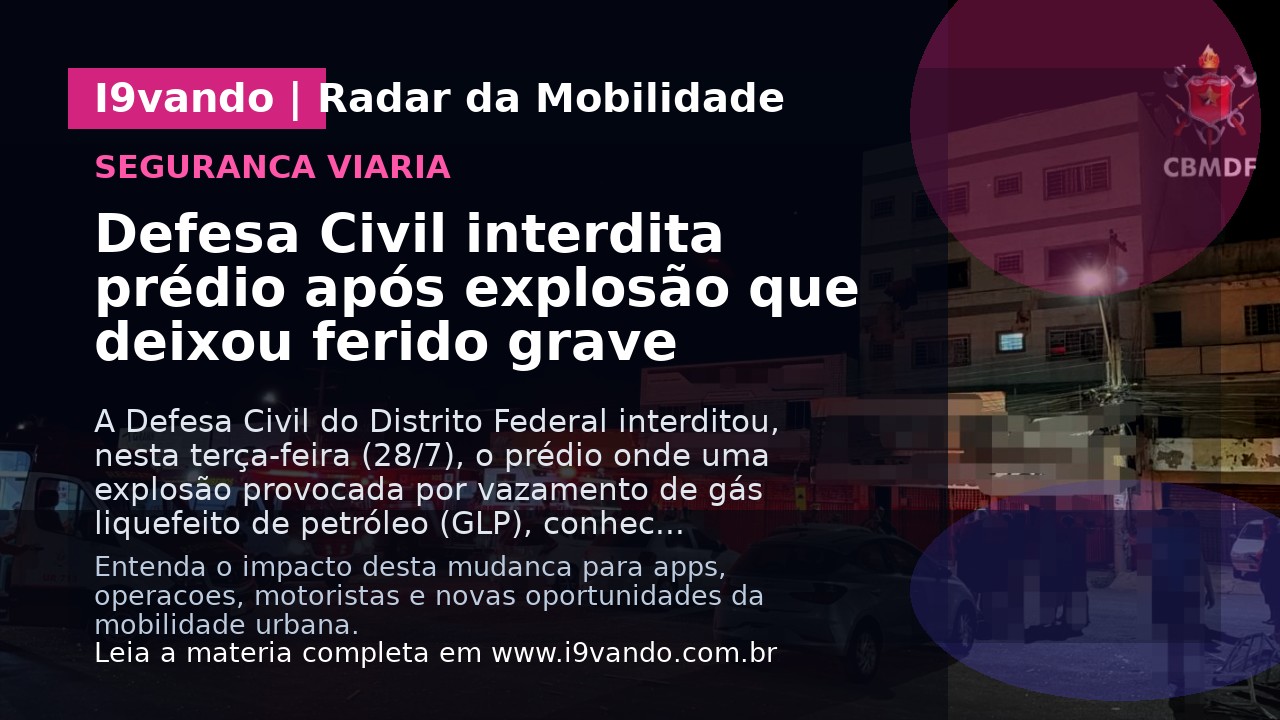 Defesa Civil interdita prédio após explosão que deixou ferido grave