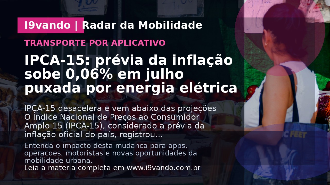 IPCA-15: prévia da inflação sobe 0,06% em julho puxada por energia elétrica