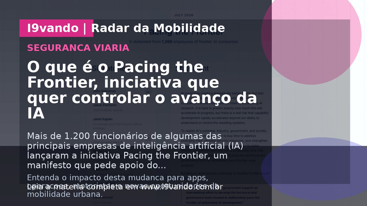 O que é o Pacing the Frontier, iniciativa que quer controlar o avanço da IA