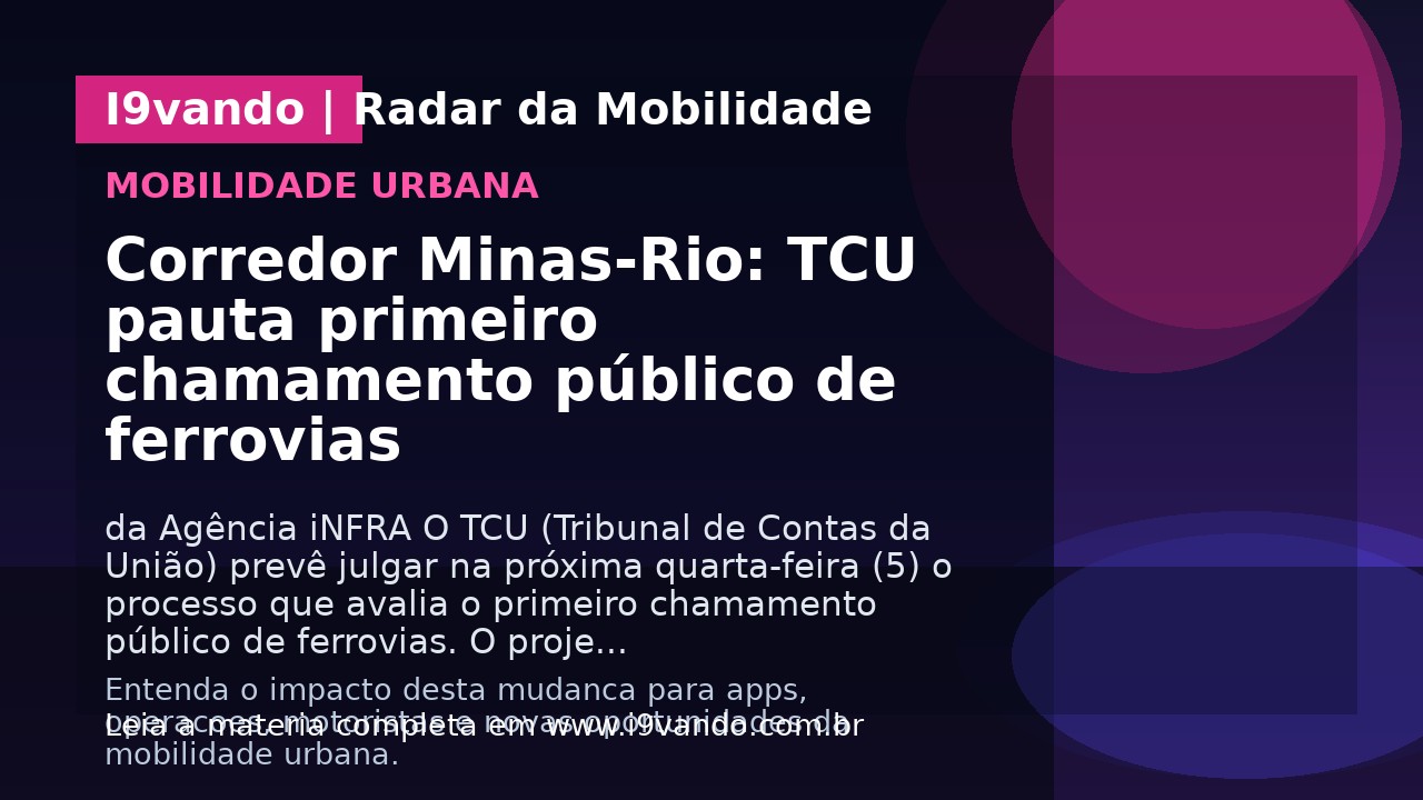 Corredor Minas-Rio: TCU pauta primeiro chamamento público de ferrovias