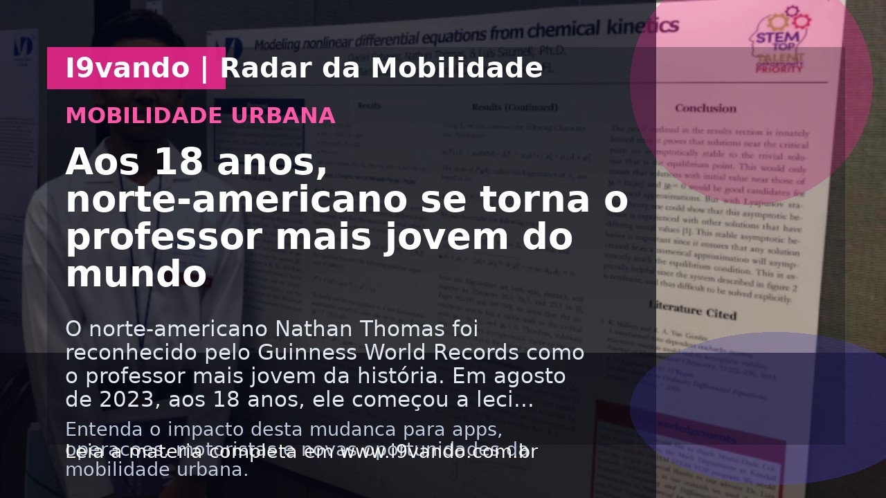 Aos 18 anos, norte-americano se torna o professor mais jovem do mundo