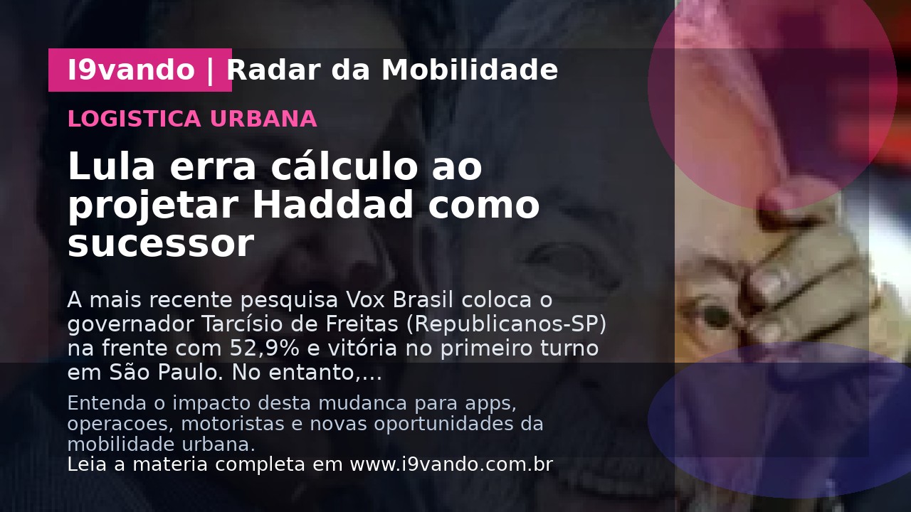 Lula erra cálculo ao projetar Haddad como sucessor