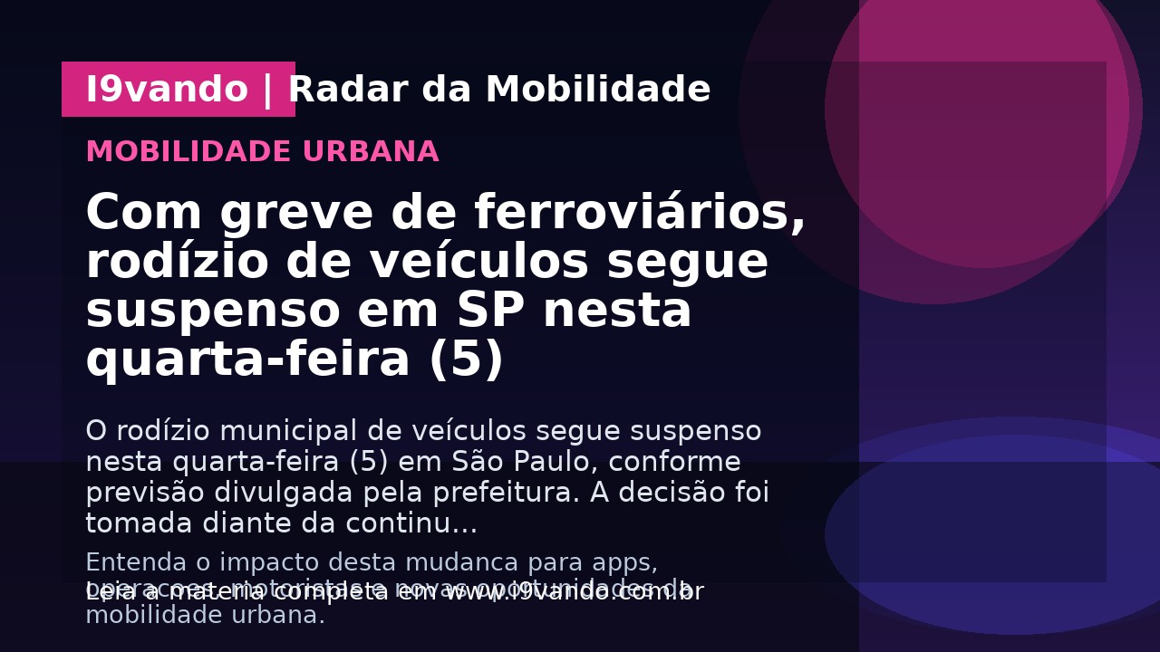 Com greve de ferroviários, rodízio de veículos segue suspenso em SP nesta quarta-feira (5)