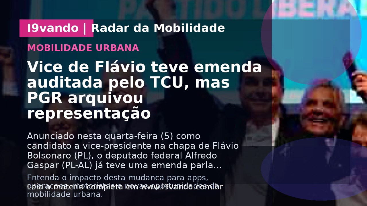 Vice de Flávio teve emenda auditada pelo TCU, mas PGR arquivou representação