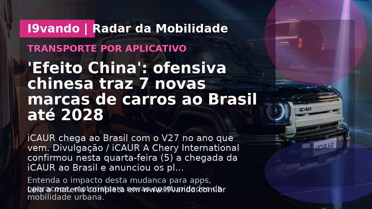 'Efeito China': ofensiva chinesa traz 7 novas marcas de carros ao Brasil até 2028