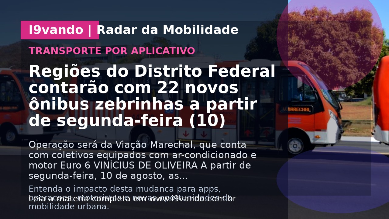 Regiões do Distrito Federal contarão com 22 novos ônibus zebrinhas a partir de segunda-feira (10)