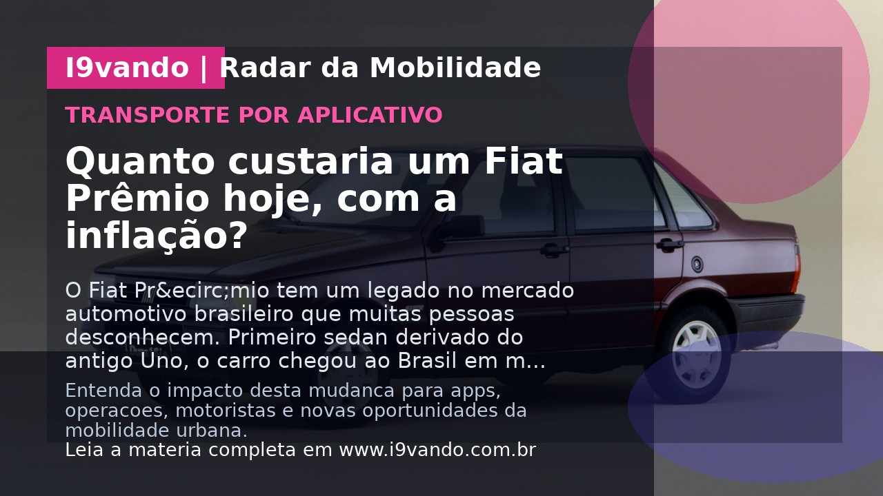Quanto custaria um Fiat Prêmio hoje, com a inflação?