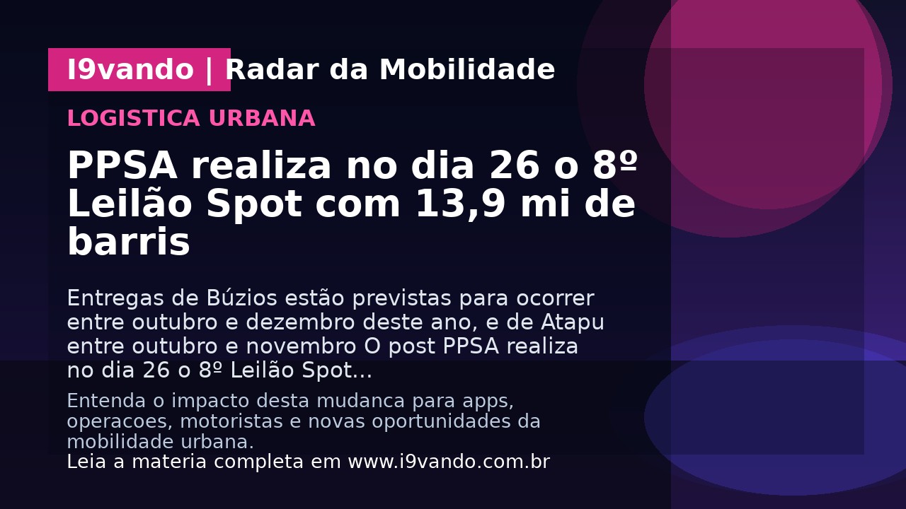 PPSA realiza no dia 26 o 8º Leilão Spot com 13,9 mi de barris
