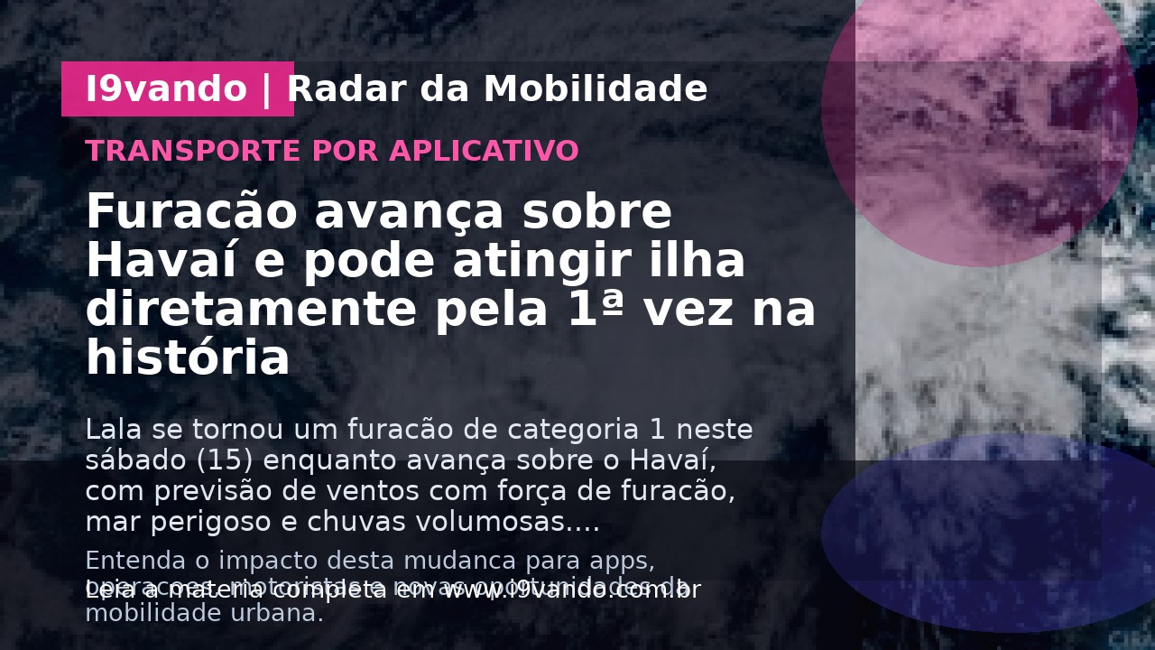 Furacão avança sobre Havaí e pode atingir ilha diretamente pela 1ª vez na história