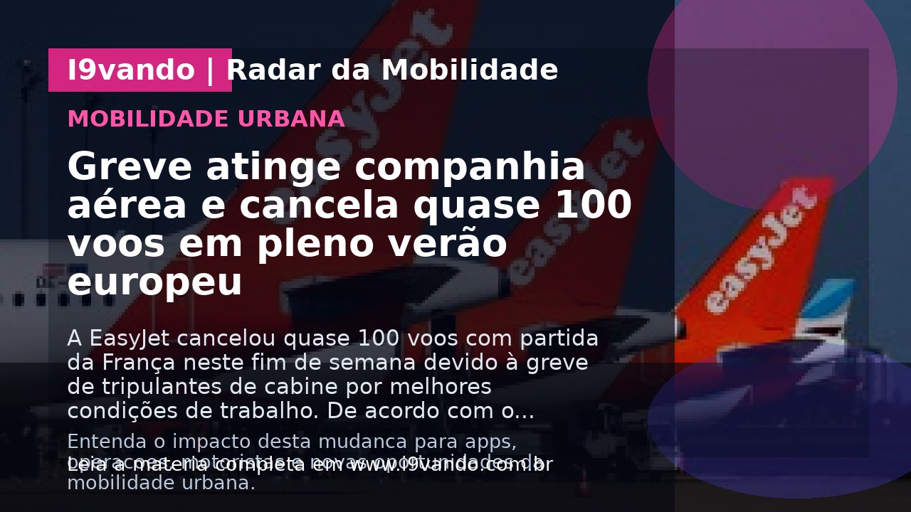 Greve atinge companhia aérea e cancela quase 100 voos em pleno verão europeu
