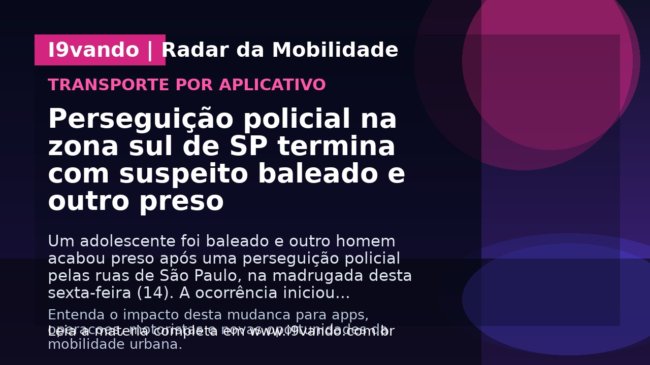 Perseguição policial na zona sul de SP termina com suspeito baleado e outro preso