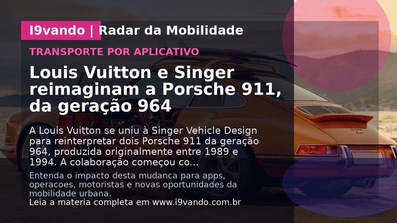 Louis Vuitton e Singer reimaginam a Porsche 911, da geração 964
