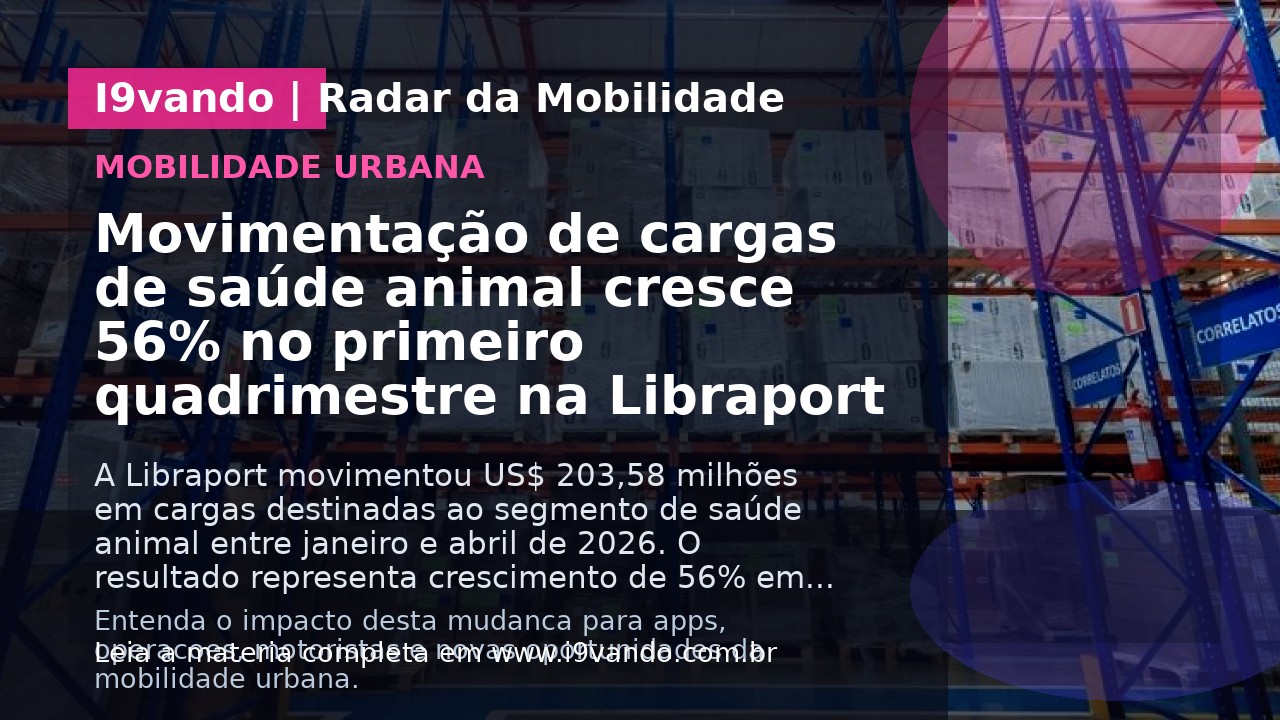 Movimentação de cargas de saúde animal cresce 56% no primeiro quadrimestre na Libraport