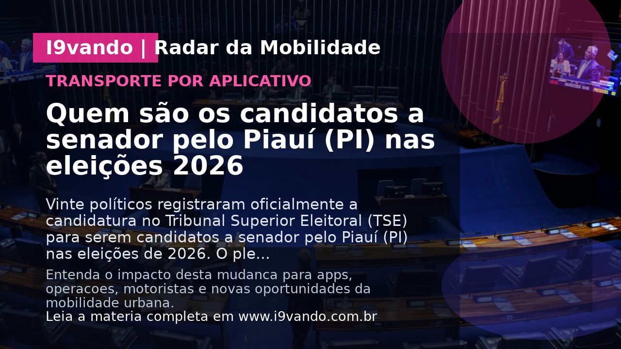 Quem são os candidatos a senador pelo Piauí (PI) nas eleições 2026