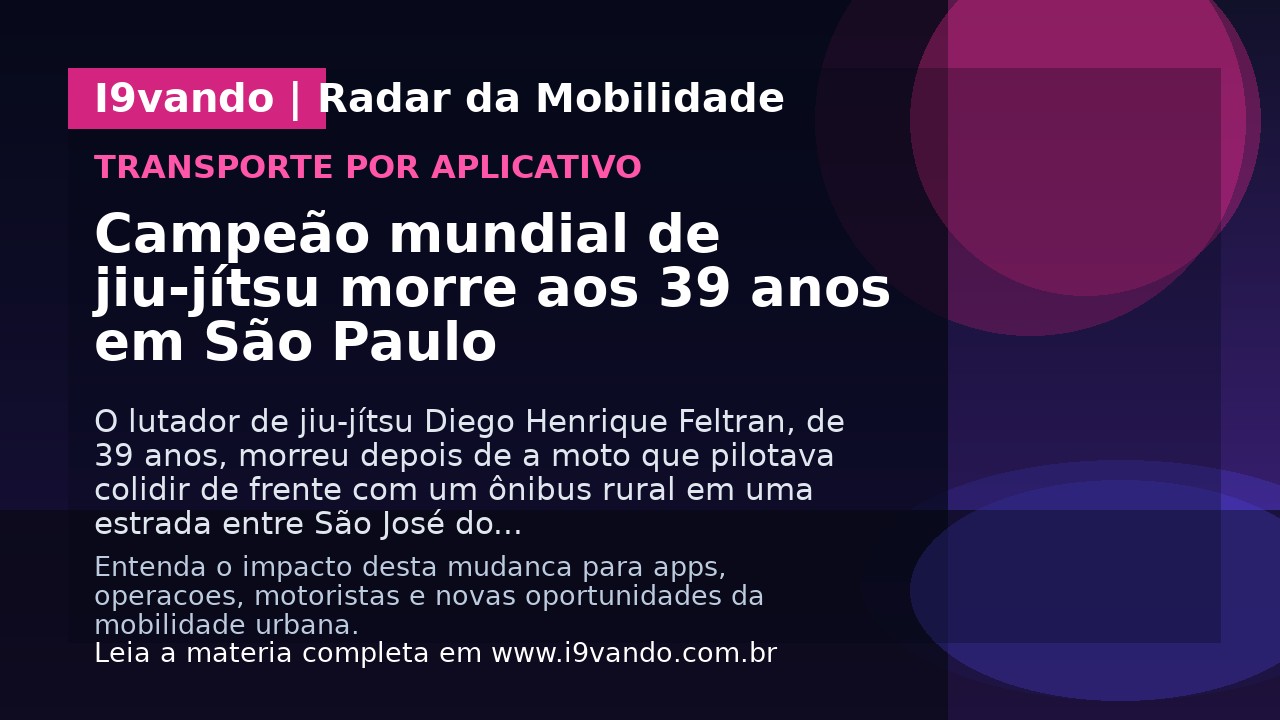 Campeão mundial de jiu-jítsu morre aos 39 anos em São Paulo