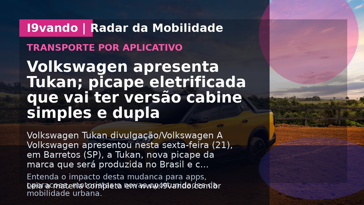 Volkswagen apresenta Tukan; picape eletrificada que vai ter versão cabine simples e dupla