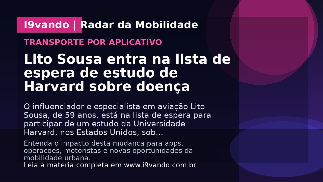 Lito Sousa entra na lista de espera de estudo de Harvard sobre doença