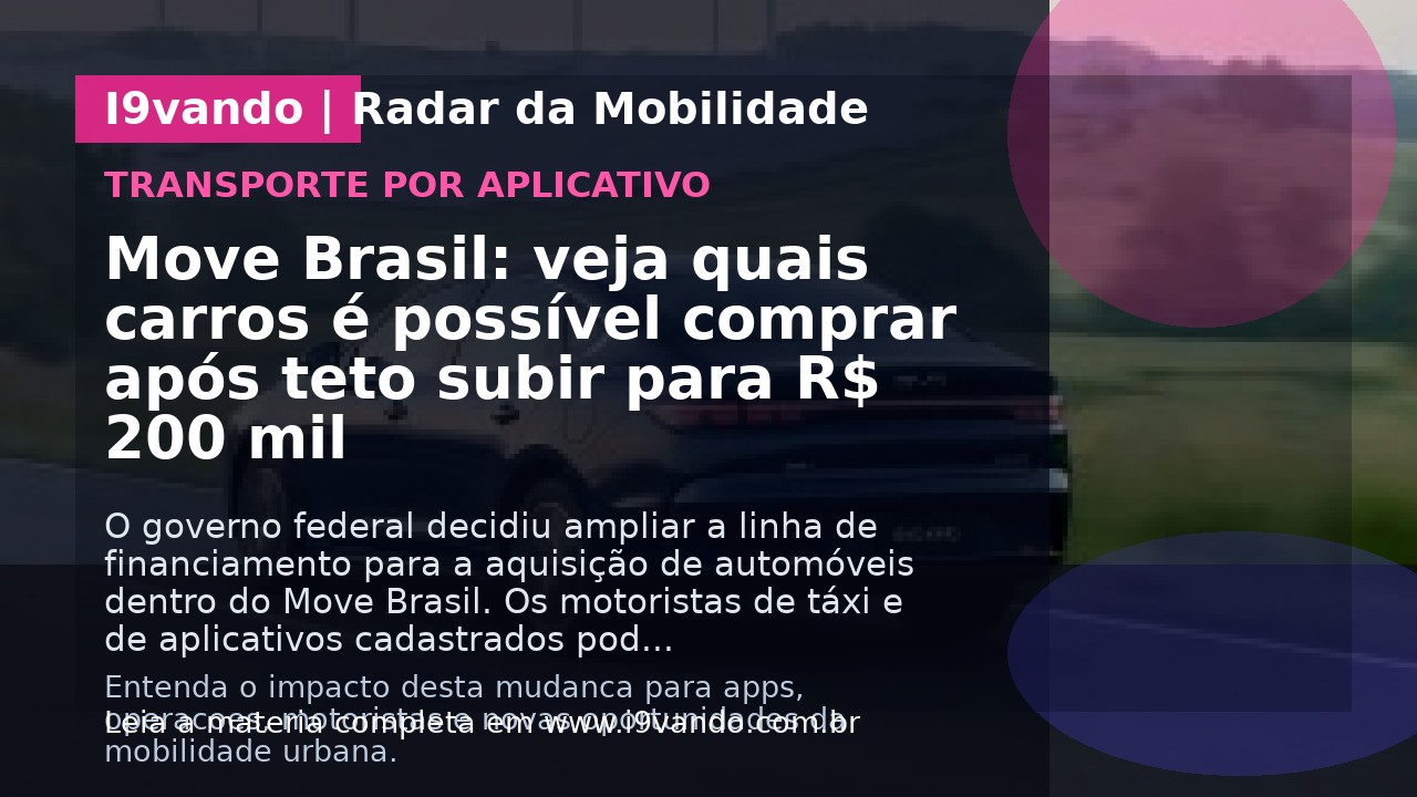 Move Brasil: veja quais carros é possível comprar após teto subir para R$ 200 mil