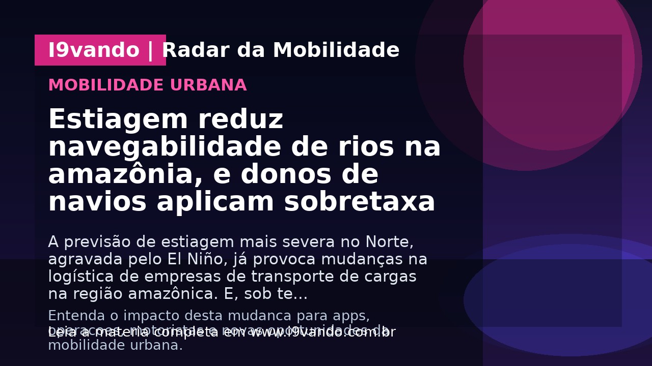 Estiagem reduz navegabilidade de rios na amazônia, e donos de navios aplicam sobretaxa