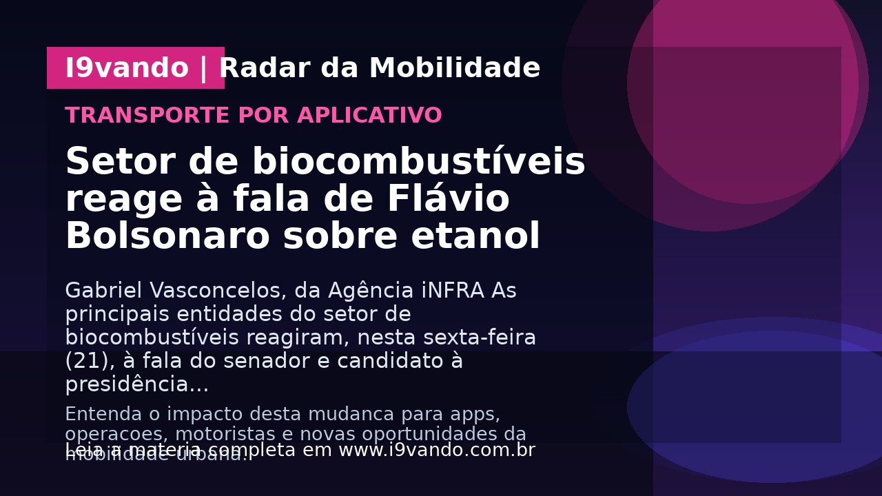 Setor de biocombustíveis reage à fala de Flávio Bolsonaro sobre etanol
