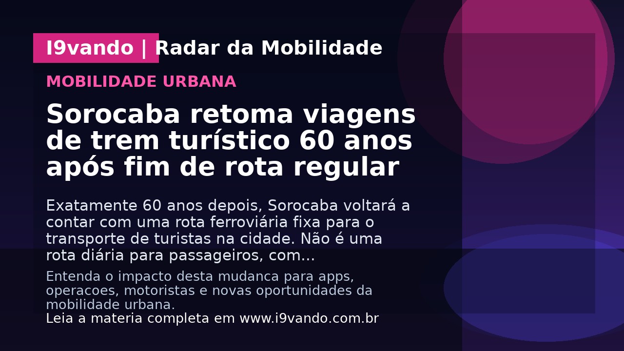 Sorocaba retoma viagens de trem turístico 60 anos após fim de rota regular