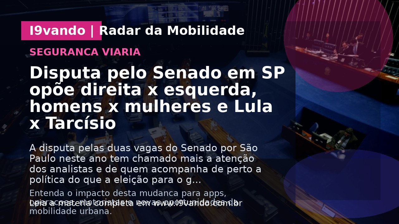 Disputa pelo Senado em SP opõe direita x esquerda, homens x mulheres e Lula x Tarcísio