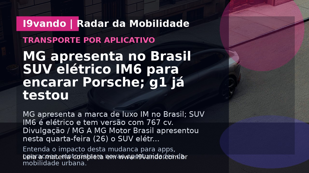 MG apresenta no Brasil SUV elétrico IM6 para encarar Porsche; g1 já testou