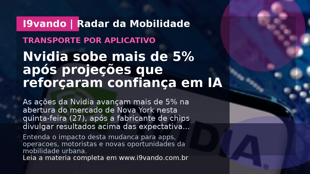 Nvidia sobe mais de 5% após projeções que reforçaram confiança em IA
