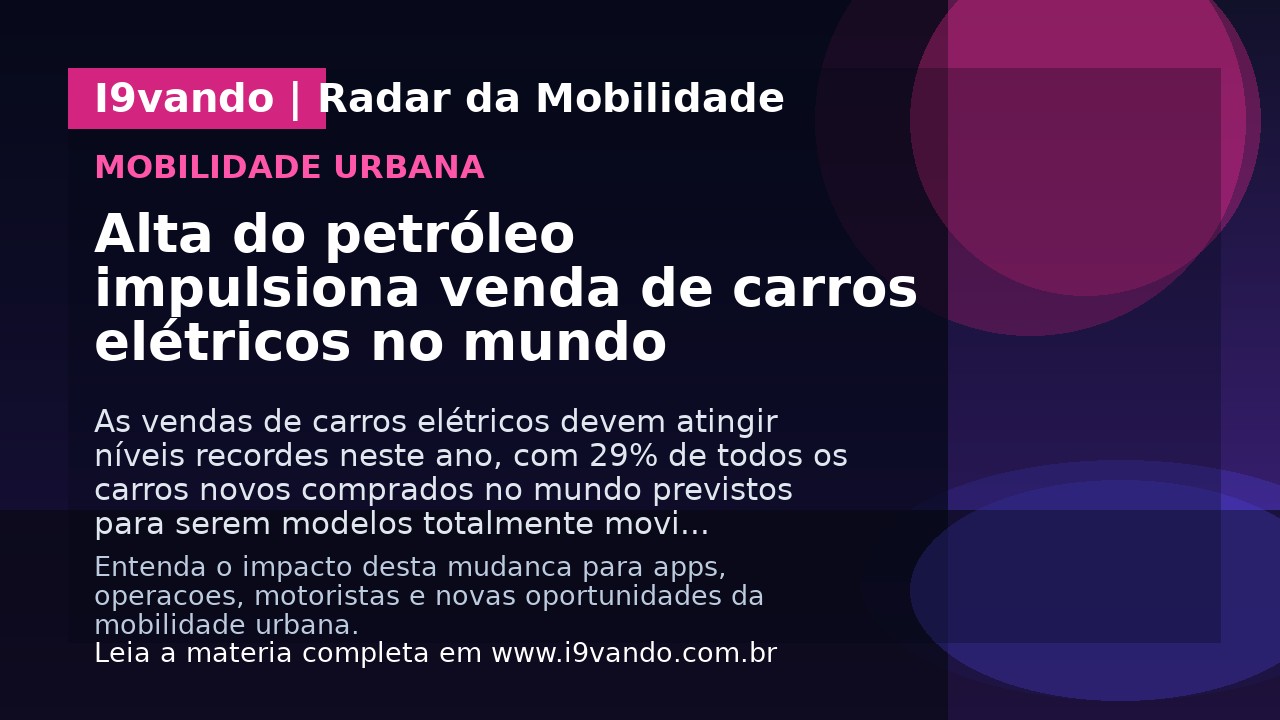 Alta do petróleo impulsiona venda de carros elétricos no mundo