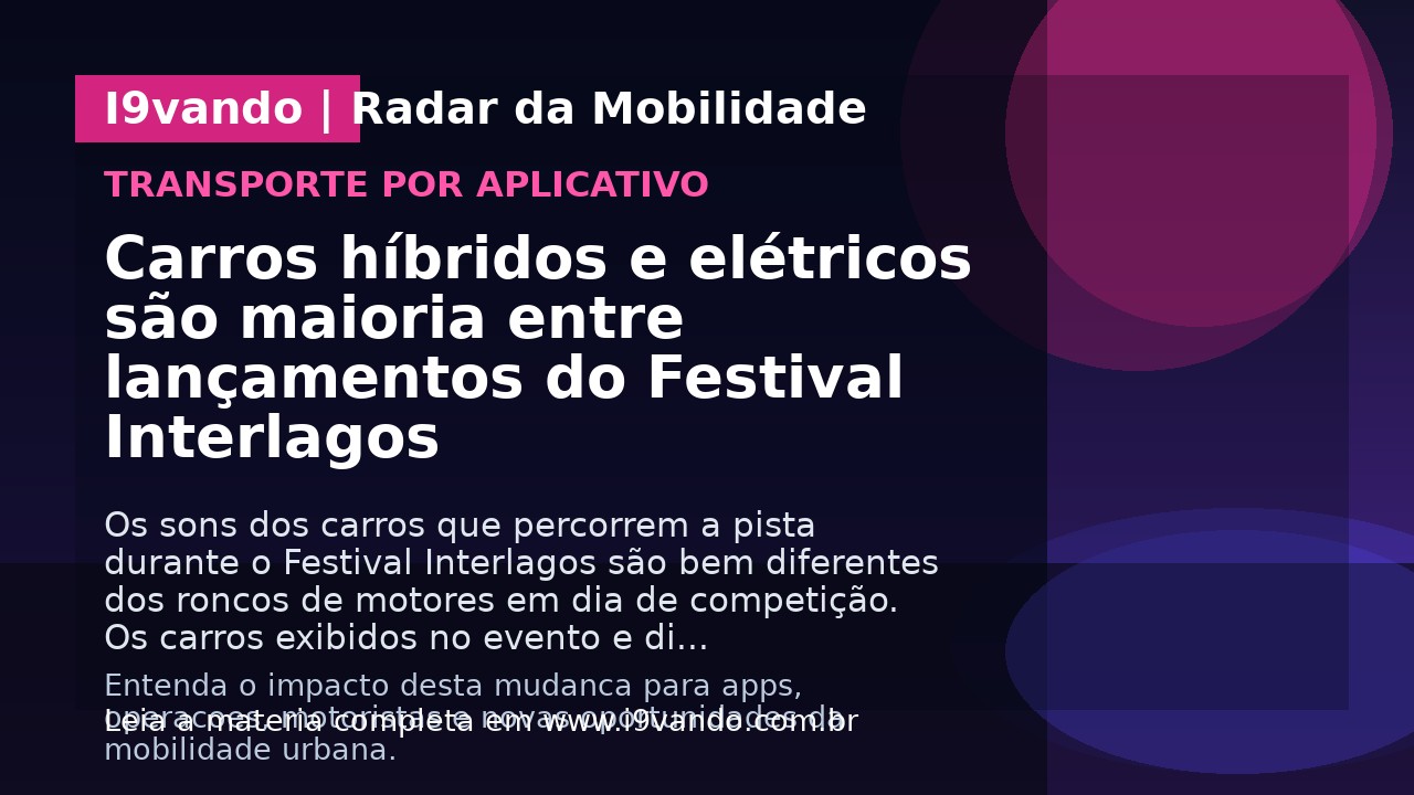 Carros híbridos e elétricos são maioria entre lançamentos do Festival Interlagos