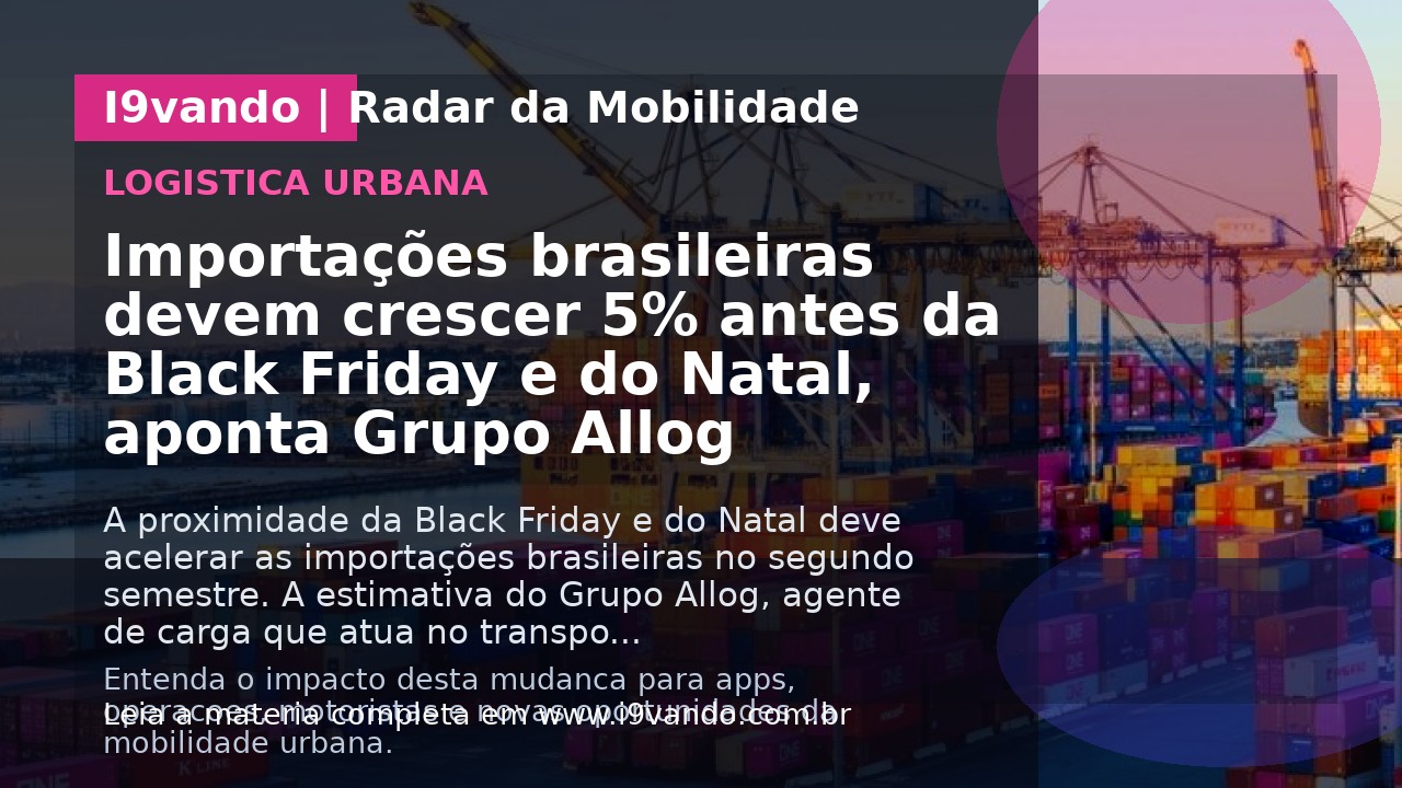 Importações brasileiras devem crescer 5% antes da Black Friday e do Natal, aponta Grupo Allog